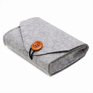 Felt Pouch Power Bank Storage Bag For Data Cable Mouse Travel Organizer