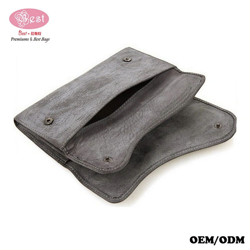The Best Selling Handmade Personalized Rigid Cowhide Leather Distressed Long Wallet for iphone 6s