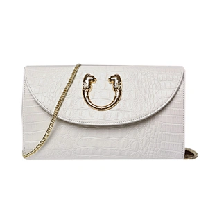 2019 new design stylish elegant luxury alligator  chain hand-held evening bag for feast or party