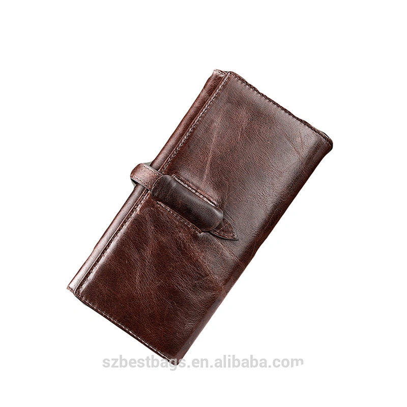 Vintage top grain leather Men's wallet ID Credit Card Holder Wallet