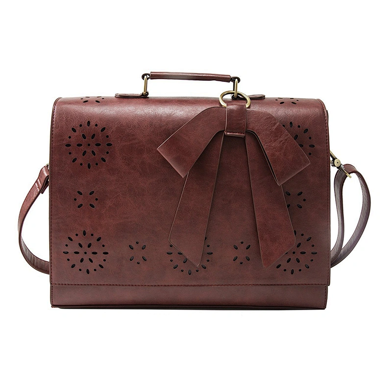 retro female purses handbags bowknot tote bag leather hand bags briefcase working