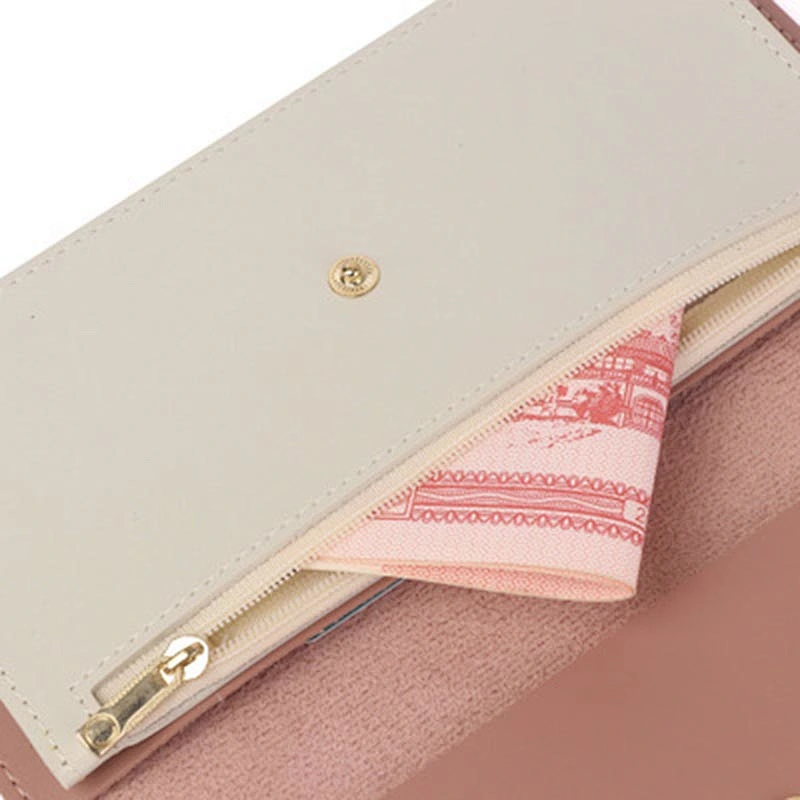 Simple Style PU Leather Wallet for Women Snap Solid Color Famale Clutch Bag Best virtual Wallet