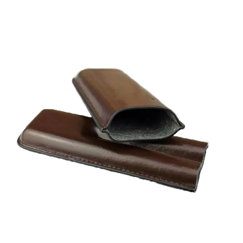 Wholesale Hot Selling Travel Humidor PU Leather Cigar Case with 3 cigars