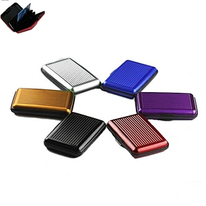 portable wallet business credit card holder aluminum for promotional gifts