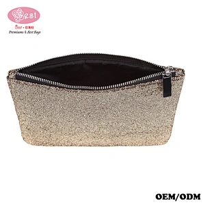 Portable ladies fashion plain cosmetic case key case coin purse promotion