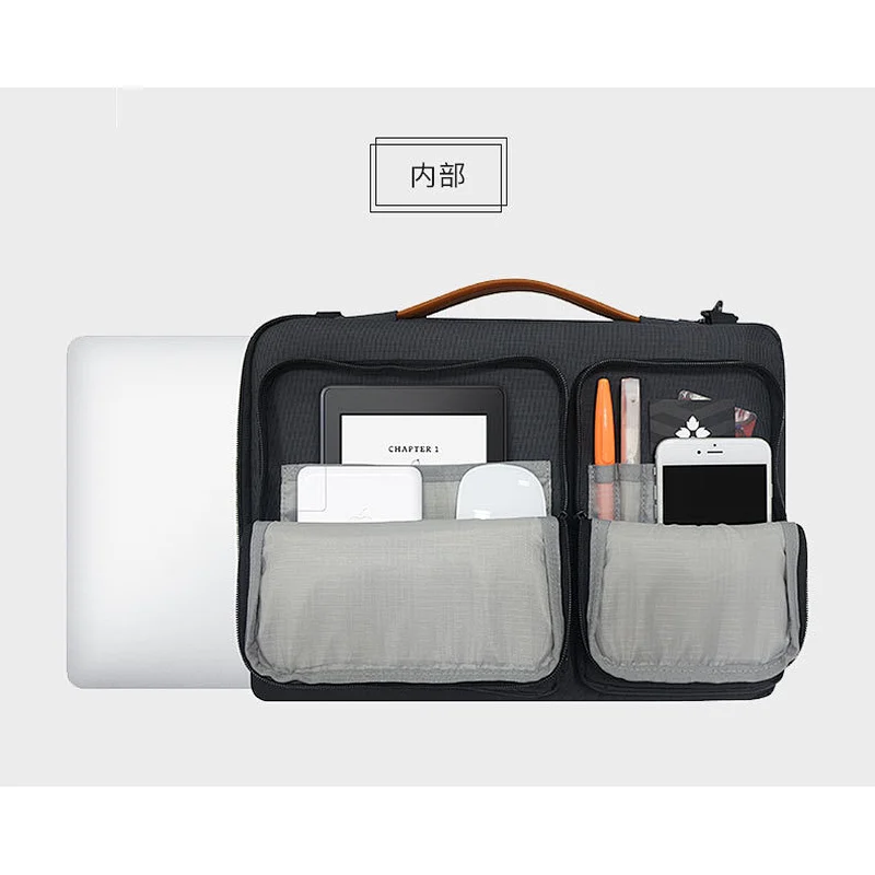 Multi-function waterproof and anti-theft durable nylon computer bag with large capacity for leisure travel or office