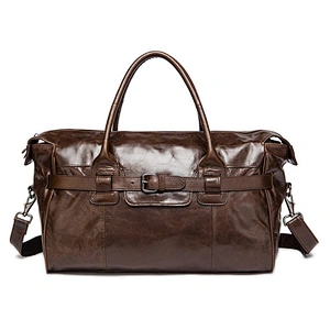Genuine Leather Travel Weekender Overnight Sports Luggage Tote Duffle Bags