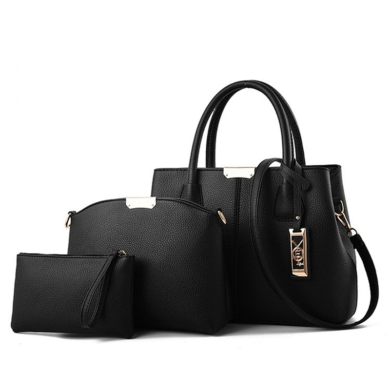 2020 Amazon top sellers fashion practical large capacity pu ladies handbag three-piece for shopping or daily use