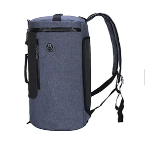 Custom weekend blue oxford sports duffle gym backpack totes bag with custom logo