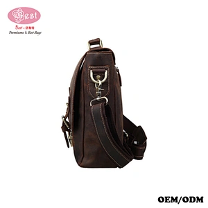 Genuine Leather Material and Unisex Gender Cowhide leather Messenger bag