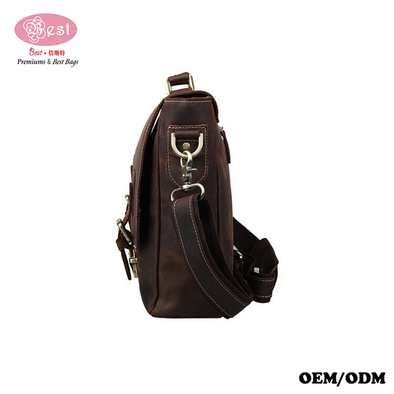 Genuine Leather Material and Unisex Gender Cowhide leather Messenger bag