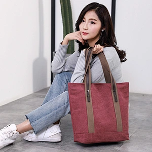 new style Women's Large inspired Designer Style canvas PU Leather Shopper Ladies HandBag  oversized foldable shopping bag pouch