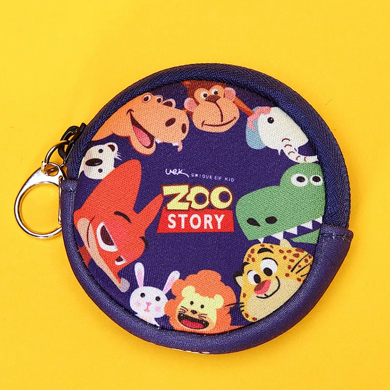 Children kds fashion mini animal neoprene wallet coin purses for kids