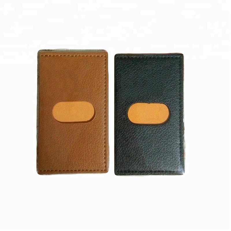 Top selling real leather cell phone card holders business adhesive credit card wallet