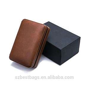 Factory Price Genuine Leather Cigar Case High Quality Cigar Humidor Cigar Box