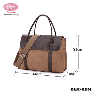 Men's Canvas Handbag luggage pineapple leather kaka bags