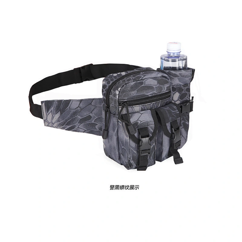 hot selling canvas running multi-functional waterproof backpack outside hiking bag  waist purse with kettle pocket  for men