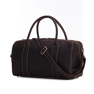 China supplier Vintage Duffel bag For Men Large Capacity Waterproof Travel bag Genuine Leather Outdoor bag