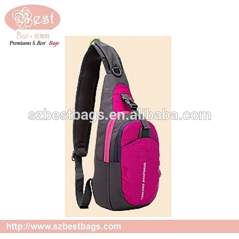 small mesh one shoulder strap backpack with phone holder