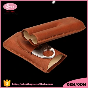 Hot selling new arrival genuine leather cigar case