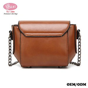 Stylish Korean Chain Bags PU Leather Handbags Girl Messenger Bag