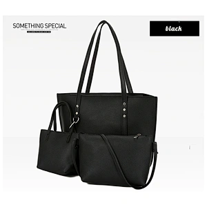 2020 new style office women Purses and Handbags Tote Satchel Hobo and Wallet Set 3PCS Gift Set Tote soft genuine leather handbag