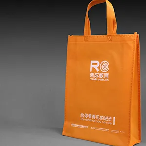 Promotional cheap logo printable reusable black non-woven shopping bags with handles
