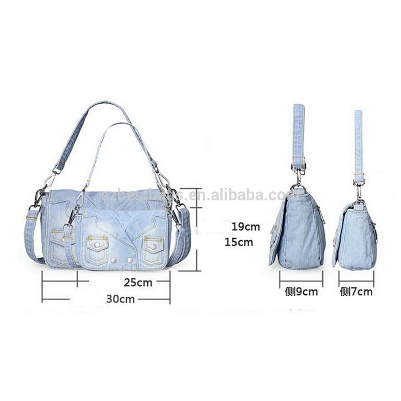 Women long Shoulder Jeans bags ;Denim crossbody bag;denim clutch Satchel bag;