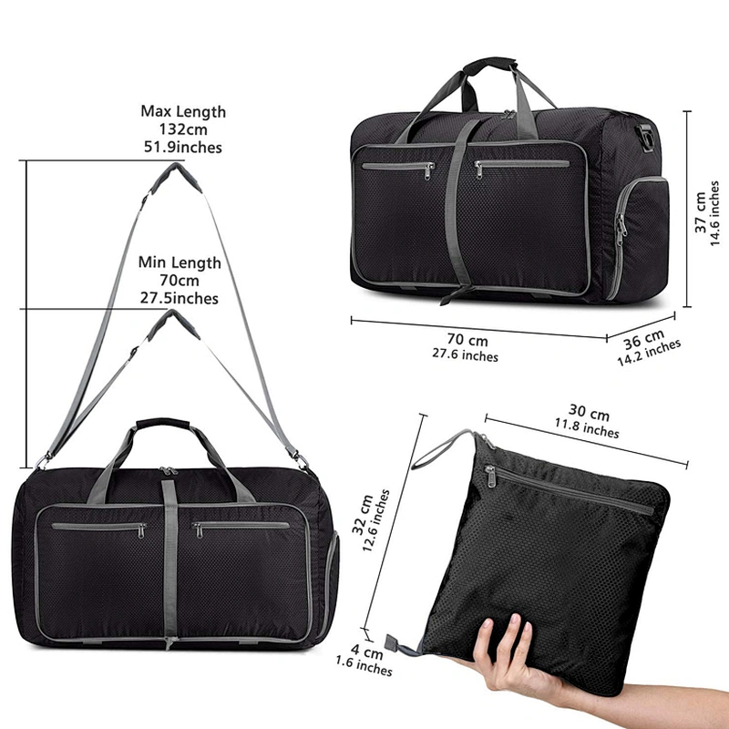Luggage Travel Gym Bag Camping Duffel Bag With Secret Compartment