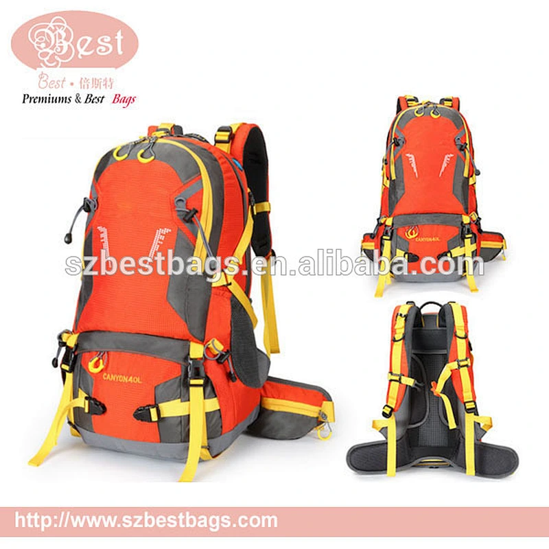 40l waterproof hiking backpack with rain cover