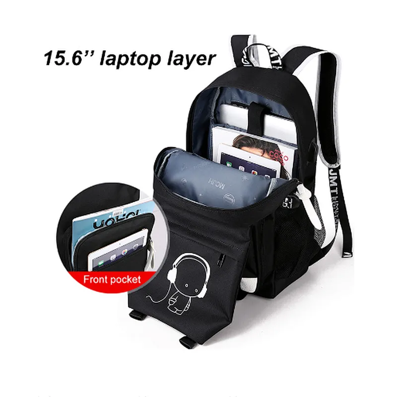 Premium school knapsack teens nylon custom school backpack for middle school