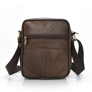 Custom wholesale sling pu men's shoulder bag crossbody vintage Travel Sports Chest messenger bag