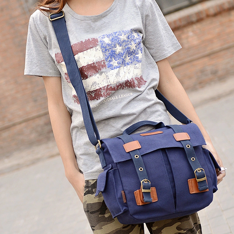 College mens small canvas crossbody multi pocket shoulder cross bag for men