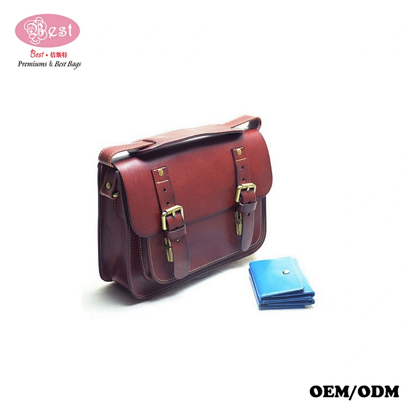 Factory Wholesale Price mens leather briefcase bag briefcase with locks leather scallop satchel bag