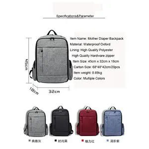 Candy Colors Unisex Mother Backpack stroller diaper caddy bags Diapers Mum Bag Backpack