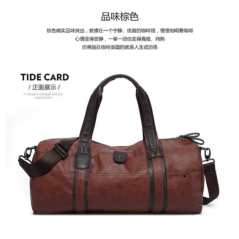 Vintage wear resistant waterproof large capacity men's single shoulder bag weekender travel bag for travel or outdoor sports