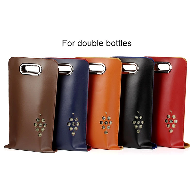 Custom colorful Exquisite reusable PU double single wine air bag protection for wine