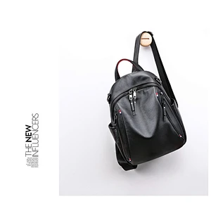Multi-funtion Women's Leisure Travelling Backpack PU Leather School Book Bags Lady Backbags
