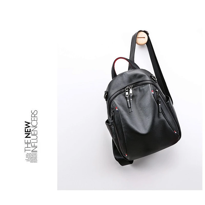 Multi-funtion Women's Leisure Travelling Backpack PU Leather School Book Bags Lady Backbags