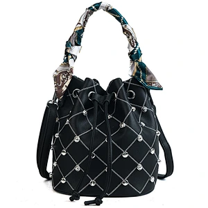 Fashionable Rivet Black white green designer messenger bag cross body messenger bag cross body women messenger bag for Women
