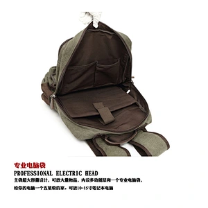 New waterproof durable big capacity  canvas shoulder backpack outdoor business bag for men for travel or office