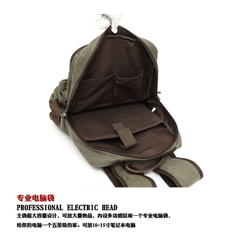 New waterproof durable big capacity  canvas shoulder backpack outdoor business bag for men for travel or office