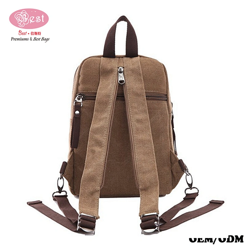 Small Cute School Daypack Vintage Casual Shoulder Bag Canvas Backpack