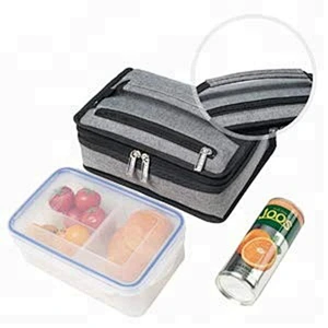 Hot Selling Practicla Portable Food Storage Insulated 300D canvas Lunch Bag For Men for outdoor camping