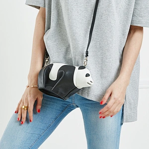 Womens cute small mini panda handbag shoulder hand purse sling bags for girls