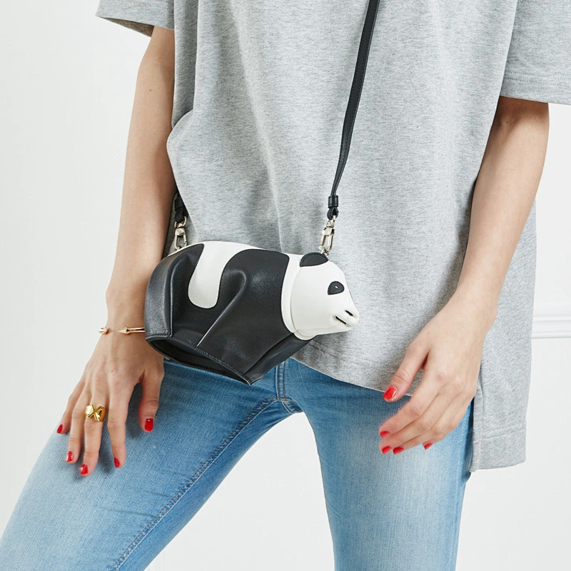Womens cute small mini panda handbag shoulder hand purse sling bags for girls