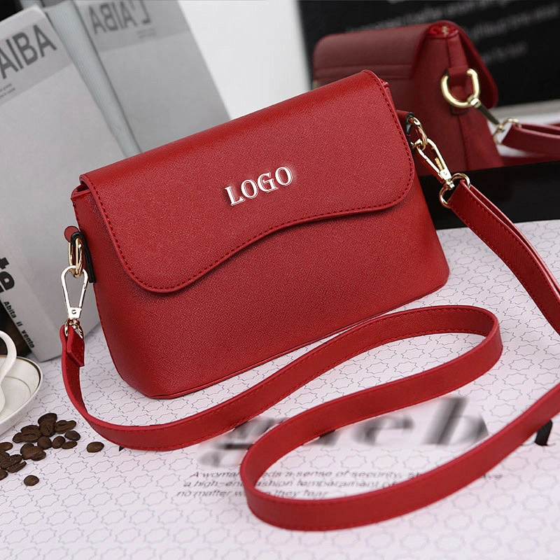 Womens small black PU sling purse crossbody long strap shoulder bag for girls