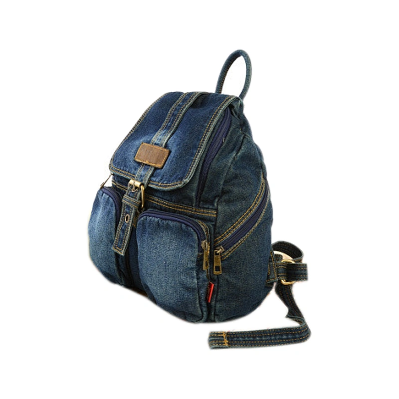 2019 high- quality new design vintage denim ladies backpack for Leisure travel