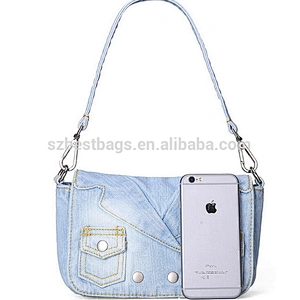Women long Shoulder Jeans bags ;Denim crossbody bag;denim clutch Satchel bag;