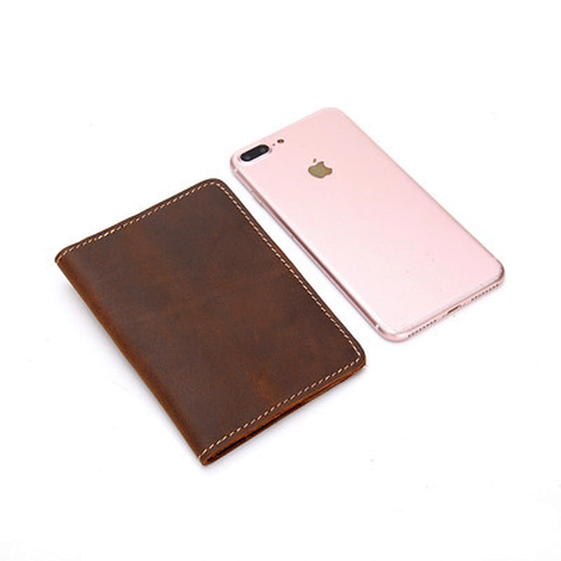 Vintage Genuine Leather Travel Wallet For Men Card Holder  Passport Cover Organizer
